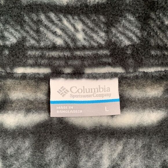 Columbia Aztec Fleece Zip Pockets Jacket Size L - Picture 9 of 11